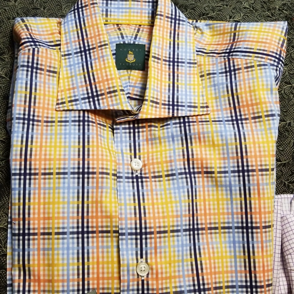 robert talbott shirt medium psm15s1103 tangr